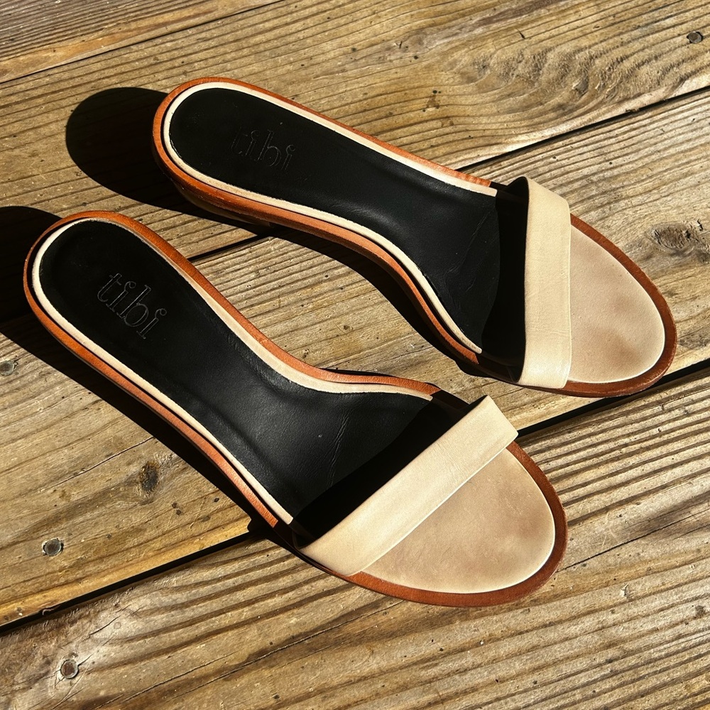Tibi Wooden Heel Sandals